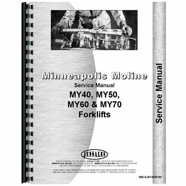 Aftermarket New Service Manual Made for Minneapolis Moline Forklift Model MY70 RAP79915